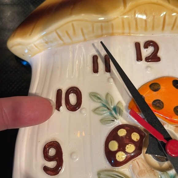 Merry Mushroom's Sears 1970's Wall clock matches canisters retro vintage groovy - Picture 7 of 11